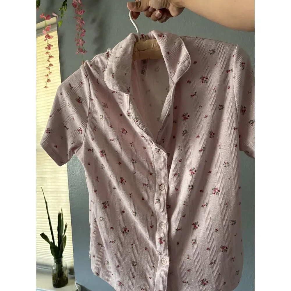 Wild Fable Pink Floral Pajama Set – Size XXS